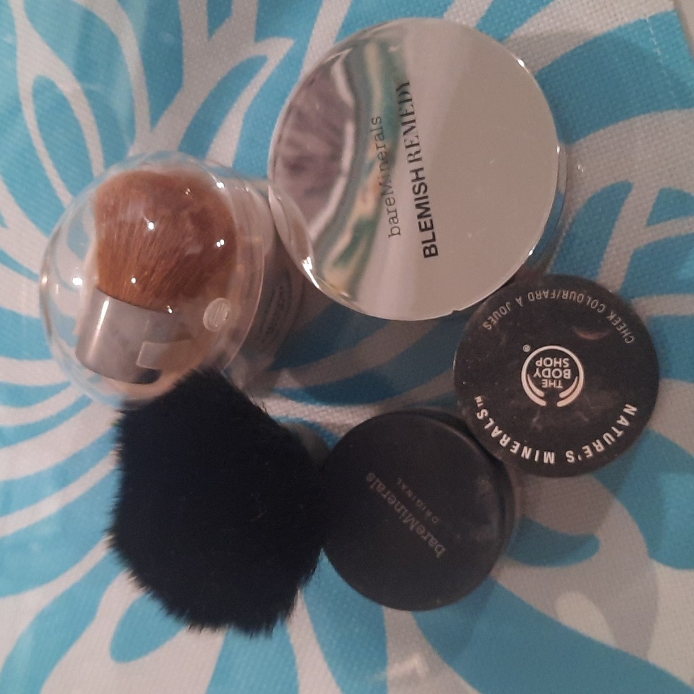 Bare Minerals, Nature's Minerals & physicians formula make up and brush